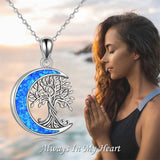 Urn Necklace for Ashes Sterling Silver Tree of Life Cremation Jewelry for Ashes Heart Abalone Shell Memory Jewelry for Women