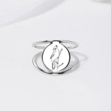 Sterling Silver Red Cardinal Bird Ring "Our Love Never Dies" Gifts for Women Mom