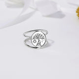 925 Sterling Silver Tree of Life Ring Nature Ring Gift for Her