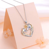 Sterling Silver 'Mother Child Forever' Unicorn Necklace, Mother Daughter Jewelry Gift
