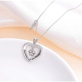 Angel Wing Necklace 925 Sterling Silver Always in My Heart Fairy Angel Wing Memorial Necklace for Women Girlfriend Daughter