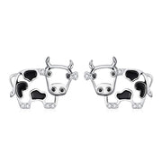 Cow Earrings 925 Sterling Silver Cow Stud Earrings for Women Cow Gifts for Birthday