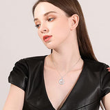 Rose Flower Cremation Jewelry for Ashes 925 Sterling Silver Urn Necklace for Ashes Keepsake Memories Necklace