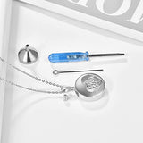 Rose Flower Cremation Jewelry for Ashes 925 Sterling Silver Urn Necklace for Ashes Keepsake Memories Necklace