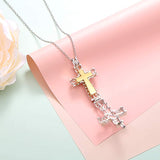 Sterling Silver TearDangle Love Heart Angel Wing Cylinder Cross Urn Necklace for Ashes