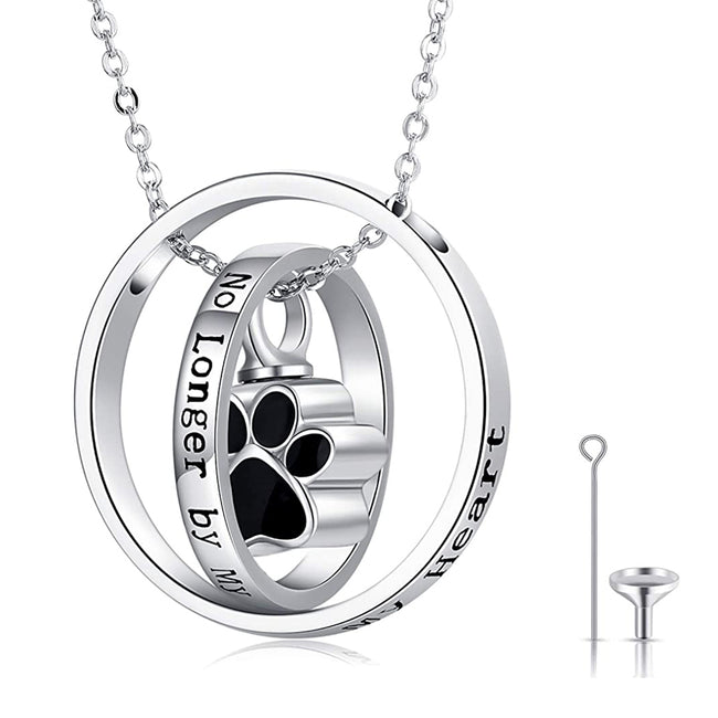 Cremation Jewelry 925 Sterling Silver Sunflower Rose Paw Urn Necklace for Ashes