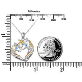 Sterling Silver 'Mother Child Forever' Unicorn Necklace, Mother Daughter Jewelry Gift