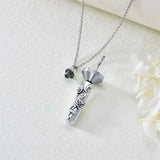Cremation Jewelry Sterling Silver Sunflower Rose Daisy Flower Urn Necklace for Ashes Memorial Keepsake Jewelry for Women Friends