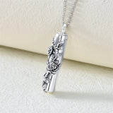 Cremation Jewelry Sterling Silver Sunflower Rose Daisy Flower Urn Necklace for Ashes Memorial Keepsake Jewelry for Women Friends