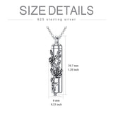 Cremation Jewelry Sterling Silver Sunflower Rose Daisy Flower Urn Necklace for Ashes Memorial Keepsake Jewelry for Women Friends