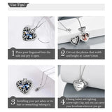 Rose Locket Ashes Necklace Urn Necklace for Women Heart Crystal Cremation Necklace for Ashes Cremation Jewelry