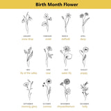 Sterling Silver Personalized Birth Month Flower Narure