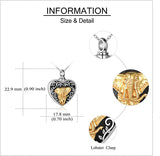 925 Sterling Silver Heart Urn Necklaces Elephant Necklace Always in My Heart Cremation Keepsake Necklace for Ashes
