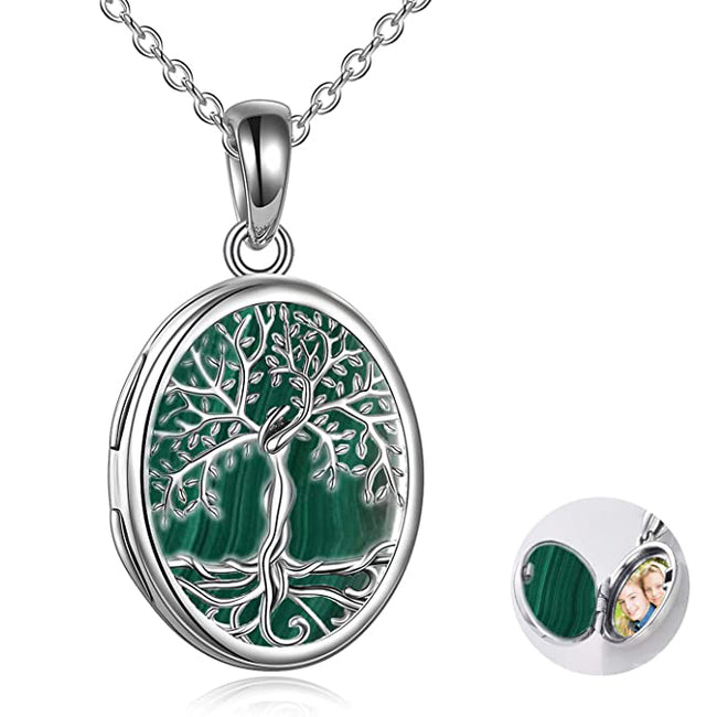 Sterling Silver Tree of Life Locket Necklace That Holds Pictures