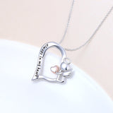 Angel Wing Necklace 925 Sterling Silver Always in My Heart Fairy Angel Wing Memorial Necklace for Women Girlfriend Daughter