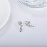 925 Sterling Silver Celtic knot Ear Climbers Earrings for Women