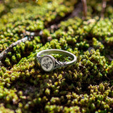 Sterling Silver Personalized Birth Flower Ring