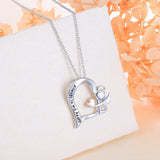Angel Wing Necklace 925 Sterling Silver Always in My Heart Fairy Angel Wing Memorial Necklace for Women Girlfriend Daughter
