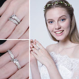 Wedding Rings Engagement Rings For Women Anniversary Promise Ring Bridal Sets 1.5ct X Infinity White CZ Ring