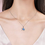 Sea Turtle Cremation Jewelry for Ashes Sterling Silver Urn Necklace Opal Abalone Shell Turtle Keepsake Memorial Necklace