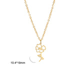 S925 Silver Birth Flower Necklace Bridesmaid Gifts Bridal Party Gifts Birthday Gifts For Her