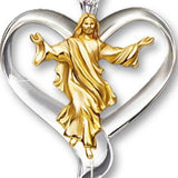 925 sterling silver Cross Jesus Heart Pendant Women Jewelry Pendant Necklace Silver Chain cross necklace enjoy life creative 