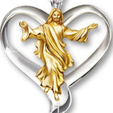925 sterling silver Cross Jesus Heart Pendant Women Jewelry Pendant Necklace Silver Chain cross necklace enjoy life creative 