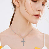 925 Sterling Silver Cross Necklace, Meaningful Gift for Holiday, Christmas, Valentines Day Necklaces Sterling Silver Necklace SOULMEET 