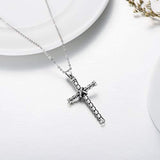 925 Sterling Silver Cross Necklace, Meaningful Gift for Holiday, Christmas, Valentines Day Necklaces Sterling Silver Necklace SOULMEET 