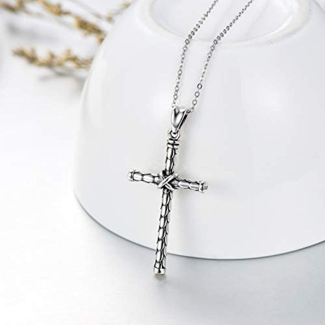 925 Sterling Silver Cross Necklace, Meaningful Gift for Holiday, Christmas, Valentines Day Necklaces Sterling Silver Necklace SOULMEET 