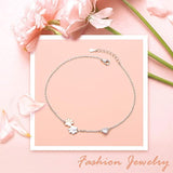 925 Sterling Silver Paw and Heart Anklet Cats Anklet for Women Girls Best Gifts Elegant Sexy Beach Casual Ankle Bracelet Jewelry stock romanticwork 