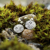Sterling Silver Trail Mini Forest Pebble Wildflower Dangle Earrings
