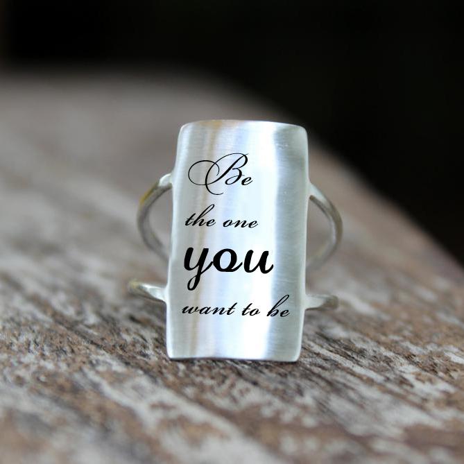 Motivation Ring Quote Ring Forgiving What You Can't Forget 925 Silver ...