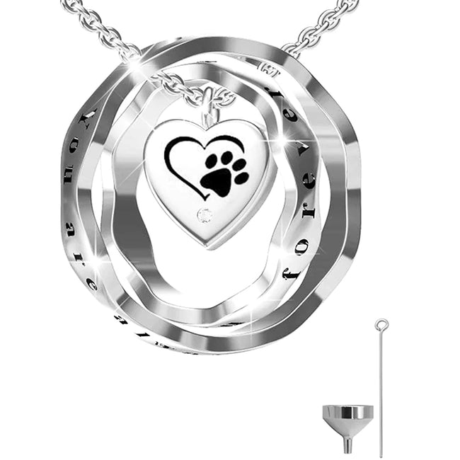 925 Sterling Silver Keepsake Jewelry Cremation Pendant Urn Necklace For Ashes You Are Always In My Heart I Love You Forever