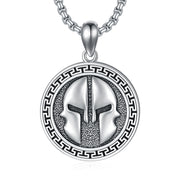 Spartan Warrior Helmet Necklace Stainless Steel Greece Pendant Jewelry for Men Birthday Valentine's Day Christmas Gifts