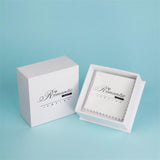 Sterling Silver Square Personalized Birth Flower Ring