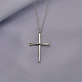 925 Silver Original Baseball Bat Cross Necklace Sport Necklace