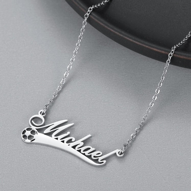 Soccer Custom Name Necklace