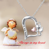 Angel Wing Necklace 925 Sterling Silver Always in My Heart Fairy Angel Wing Memorial Necklace for Women Girlfriend Daughter Angel Wing Necklace enjoy life creative 