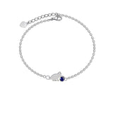 Cute Cat Anklet for Women 925 Silver Adjustable Foot Ankle Bracelet Birthstone Bracelet animal anklet enjoy life creative 