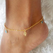 Evil Eye Anklet, Gold Anklet,Dainty Anklet Stackable anklet Romanticwork Jewelry 