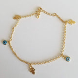 Evil Eye Anklet, Gold Anklet,Dainty Anklet Stackable anklet Romanticwork Jewelry 