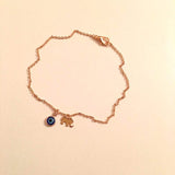 Evil Eye Elephant Bracelet, Cute Gold Evil Eye Elephant Anklet, Kids Jewelry, Toddler Jewelry, Gift for Kids, Baby Jewelry, animal anklets Romanticwork Jewelry 