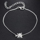 Fashion 925 Sterling Silver Tortoise Animal Anklets for Women Girl Bohemian Chain Anklet Beach DIY Foot Jewelry Party Gift animal anklet Romanticwork Jewelry 