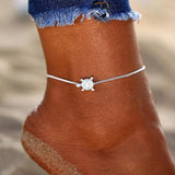 Fashion 925 Sterling Silver Tortoise Animal Anklets for Women Girl Bohemian Chain Anklet Beach DIY Foot Jewelry Party Gift animal anklet Romanticwork Jewelry 