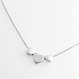 Hand Stamped Initial Anklet with Unique Triple Hearts Gift for her Wedding bridesmaids Mother's day Mother Valentine's Day love anklet Romanticwork Jewelry Silver 