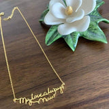 Sterling Silver Personalized Handwriting Pendant Necklace