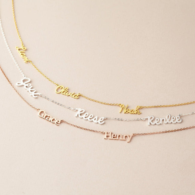Multiple Name Necklace Personalized Jewelry