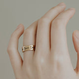 Personalized Ring Engraved Band Ring Custom Handwriting Actual Signature Ring Memorial Gift