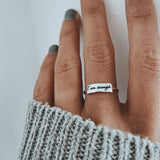 I Am Enough Ring Stackable Dainty Self Love Ring Silver Motivation Jewelry Gift for Sister Friend